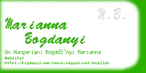 marianna bogdanyi business card